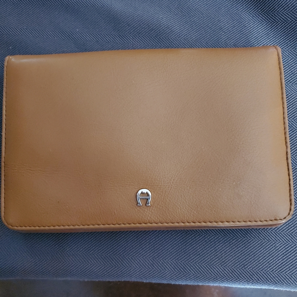 Camel colored clutch